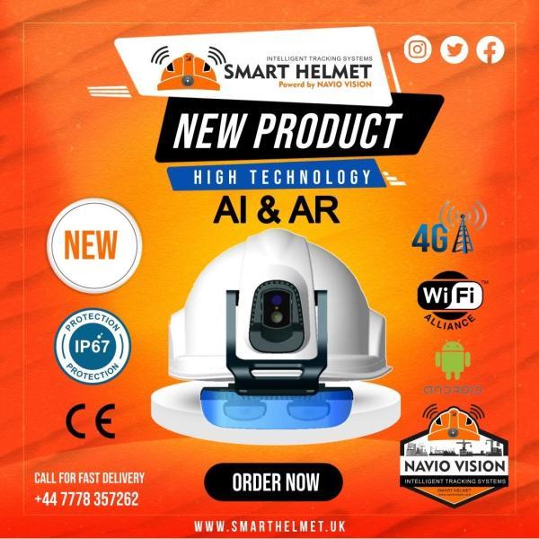 Navio Vision AI Safety Smart Helmet 5G AR with EEG | NVSW20-AR